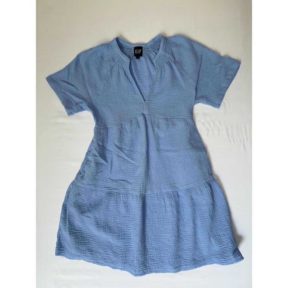 Gap Blue Gauze Babydoll Dress | Size X-Small